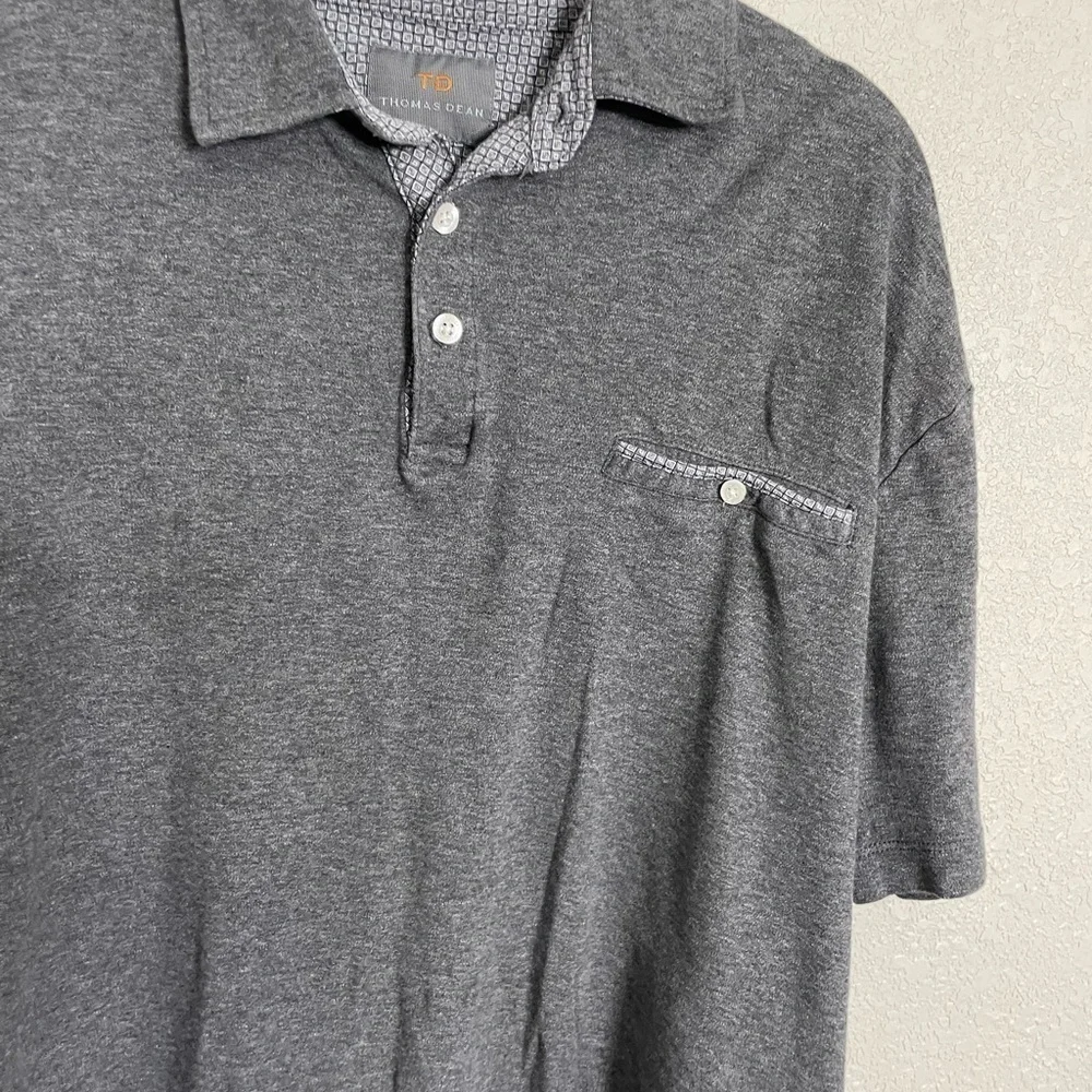 Thomas Dean Gray Men’s Polo Shirt Medium